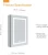 Import 20 Inch X 28 Inch Surface Mount LED Lighted Mirror Medicine Cabinet Single Door Bathroom Cabinet Double Touch Switches for Dimmer and Anti-Fog Function, A151 from China