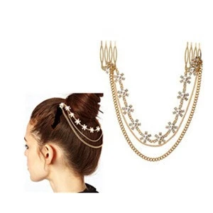 2015 fashion hot sale crystal pearl hair accessories wholesale