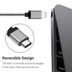 2018 best selling 1m portable charger copper nylon braided woven cable type c micro usb cable