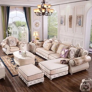 2018 Hot sale high quality Fabric sofa set royal furnitures living room sofa set for sale