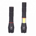 2018 New Design Multi-functional Tactical 5w 10w high power aluminum COB led flashlight with red light