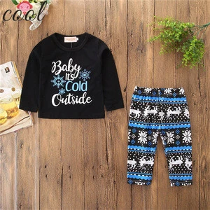 2018 new kids clothes set letter print long sleeve children clothing set matching
