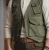 Import 2019 latest design fashion multi pockets army green canvas vest waistcoat mens from China