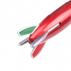 2019Huahao New design creative missile pen plastic rocket shape ball pen