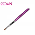 2020 BQAN Factory Direct purple color metal handle  pure kolinsky hair nail acrylic brush