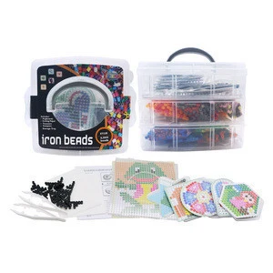 2020 hot sale creative toys for kids 6000pcs fuse beads diy toys set perler beads hama 5mm iron beads
