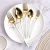 Import 2020 New Cheap Gold Pink Red Flatware Set Dinner Spoons Forks and Knife Stainless Steel Cutlery from China