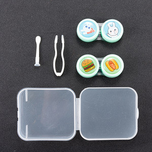 2020 New Colored Contact Lens Case Women Man Contact Lenses Box Eyes Contact Lens Container Lovely Travel Kit Box