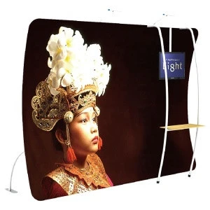 2020 new design portable display EZ Tube curved backdrop with display rack
