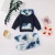 Import 2020 New design tie dye hooded newborn infant boy winter fall clothing sets with pocket from China