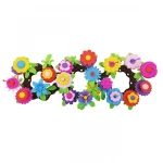 2021 Kids 133PCS Plastic Craft Flower 3D Block Handmade Assembling DIY Building Garden Educational Toys Set With Flower Pot