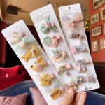 2021 Korea soft fabric little baby hair pin cartoons barrette headwear cute hair clip accessories for kids hair decoration