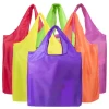 2023 Hot Blank 210D Polyester Grocery Bags Reusable Foldable shopper bag with logo
