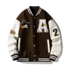 2024 New Spring and Autumn Fashion Casual Loose Varsity Jacket Pilot Baseball Mens Jacket