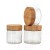 Import 220ml 300ml 420ml 660ml 730ml Clear Glass Cream Jar with Wooden Lid for Face Cream from China