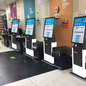 23inch payment terminal kiosk automated order machines selfservice checkout supermarket equipment queue ticketing system
