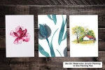 25 Sheets Acrylic Oil Watercolor Cold Pressed Rough Finish Paper Painting Paper Pad for Painting