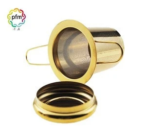 304 Gold foldable tea or coffee infuser with corrosion resistance
