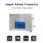 30L Ultrasonic Bath Soak Tank Degas Sweep Frequency  Printhead Vinyl Record Engine Block Parts Industrial Ultra Sonic Cleaner
