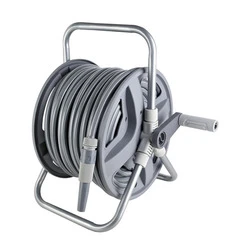 3/4 20m portable free standing hose pipe reel holder garden cart water pipe hose carrier
