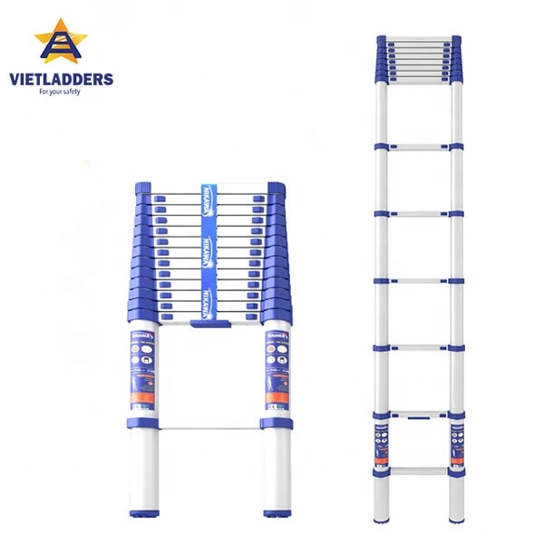 3.8M single straight 13 step ladders aluminum telescopic ladders