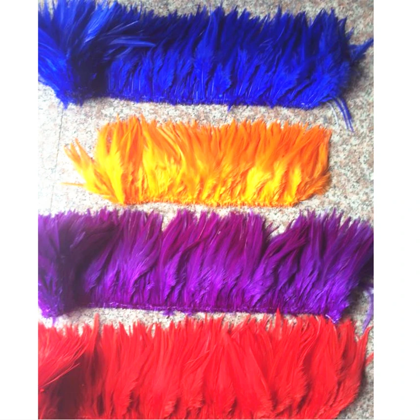 4-6 inch ( 10-12 cm )Strung Rooster Cock Saddle Hackle Feathers