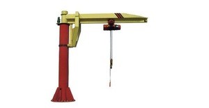 4 ton swing arm jib crane with swing arm 5 meters rotation degree of 360