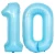 Import 40inch Big 10 Number Balloons Blue Large Foil Mylar Number 10 Balloons for 10 Birthday Party Anniversary Decorations from China
