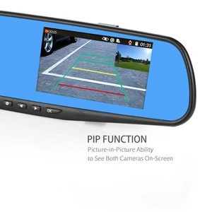 4.3inch Full HD 1080P Reverse Camera 1080P GPS Car DVR Recorder Car Rearview Mirror Monitor