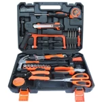 45 Pieces Chrome Vanadium Home Garage Repair Hand Tool Set In Aluminum Tool Case Kit