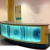 Import 48mm solid surface round reception desk from China