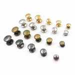 5-15mm brass double cap rivet leather metal double cap rivet stud rapid rivet for DIY leather craft repairs decoration