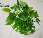 5  branches 198 leaves of artificial  plastic green ivy willow leaf  artificial hanging  artificial ivy plant