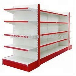 5 layers Perforated Back-Panel store Shelves supermarket rack