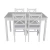 Import 5 Pcs  dining tables chairs wooden carved dining table set dining tables from China