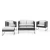 Import 5 Piece Outdoor Patio Wicker Furniture Sectional - White Wicker from China