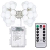 50 LED Wholesale Cheap 3AA Battery Operated Decoration Light Party Outdoor Led White Ball String Light