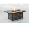 50000BTU china hot sales  High quality Outdoor rattan fire pit table Aluminum Modern style with wicker base