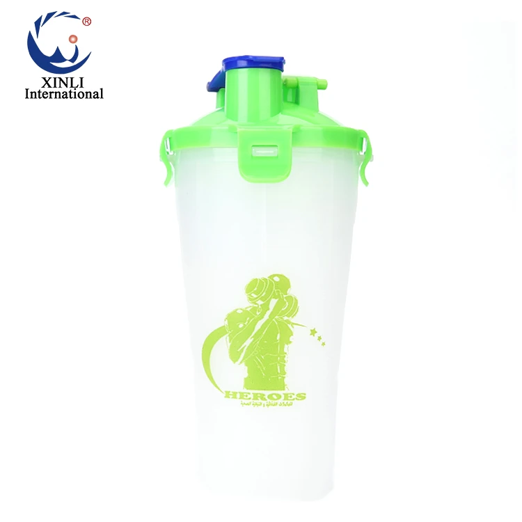 500ML Sport Plastic Eco Friendly Water Bottles Protein Shakers