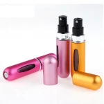 5ml bottom filling perfume bottle self-pumping refillable aluminum  portable flushing spray bottle
