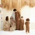 Import 6099 2024 Best Selling Brown Fashion long -sleeve Muslim Islamic family outfits dress daily wear from China