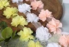 6cm 3D chiffon fabric flower trim,custom color fabric flower trim