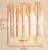 Import 7 pieces / set of portable travel bamboo cutlery set chopsticks fork spoon outdoor cutlery set party wedding guest gifts from China