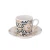Import 70ml Afternoon Drinkware floral decal elegant Turkish coffee tea cups saucer set of porcelain cup/mug from China