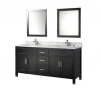 72 inch espresso modren bathroom vanity with double basin