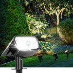 76 LED Solar Lights Outdoor Waterproof 3 Lighting Modes Solar Spotlights for Yard Garden House Garage Pathway
