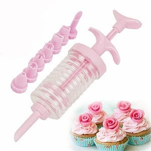 8 Nozzles plastic cake decorating icing piping syringe biscuit cookie cake decorating tool kit