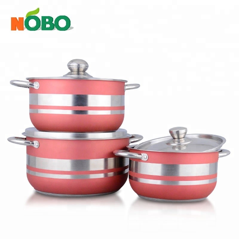 8 pcs Spray color stainless steel cookware sets