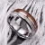Import 8mm Tungsten Carbide ring  Imitated Meteorite and Koa Wood Inlay Comfort fit Wedding Ring from China