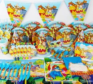 9 item set kids birthday theme party supplies set party decorations